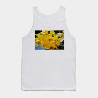 Yellow Orchid Flower Flowering Plant Tank Top
